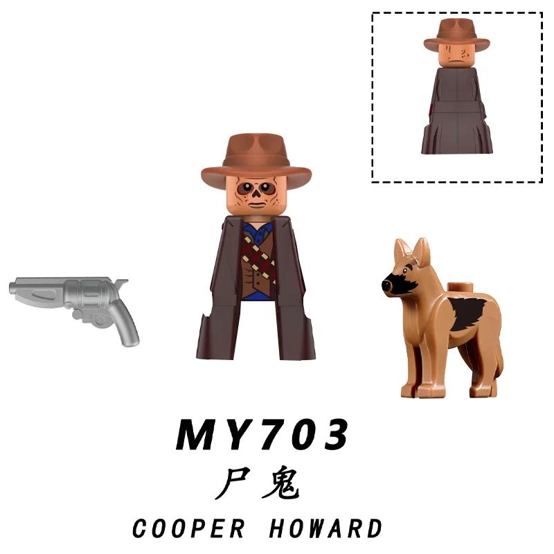 BoS Game T60 Power Armor Army Officers Soldiers Figure Machine Gun Model Building Blocks Kids Toys Gifts Boys Girls Juguetes