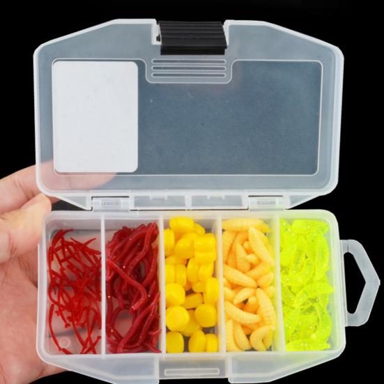 Набор мягких рыболовных приманок Яркий цвет Реалистичный вид Мини-размер Искусственные черви