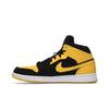 Air Jordan 1 Retro Mid 'New Love' 2017 (Unisex) Black / Varsity Maize-White Vintage Basketball Shoes 554724 035
