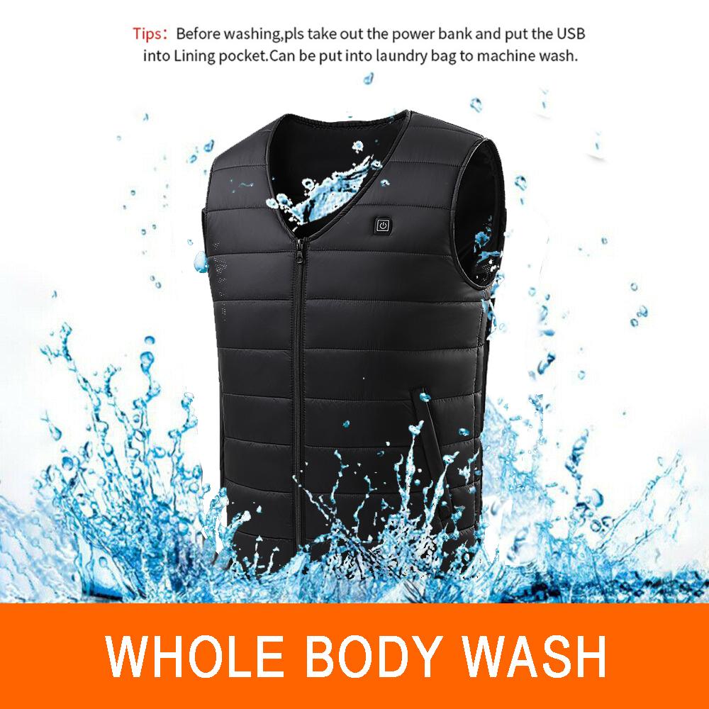 14 Area Heated Vest Warm Gilet Winter Electric USB Jacket Men Women Heating Coat Thermal