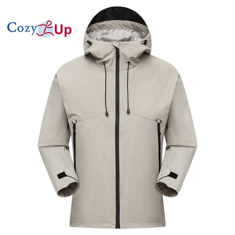 Cozy Up Mens Windproof Jacket Waterproof Lightweight Mountain Sport Jacket for Men Hooded Windbreaker Raincoat