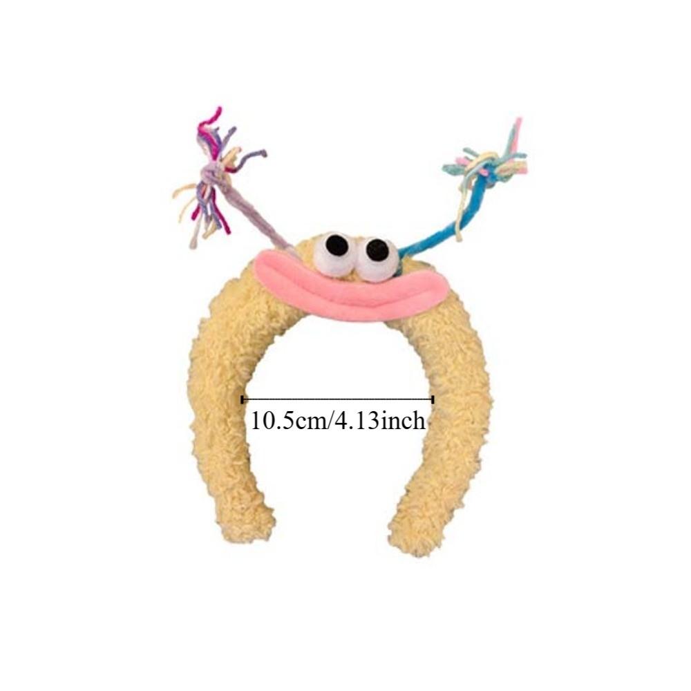 Hair Accessories Big Eyes Plush Headband Colorful and Vibrant Wacky Adorable Hair Hoop Funny Headwear Girls Cartoon Hairband