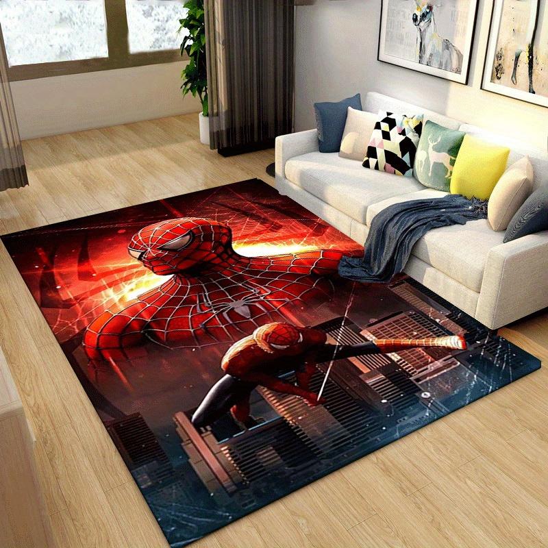 1pc Spider-Man Pattern Area Rug Soft Flannel Floor Mat for Living Room,Office,Bedroom and Carpet,Sofa Coffee Table Floor Mat