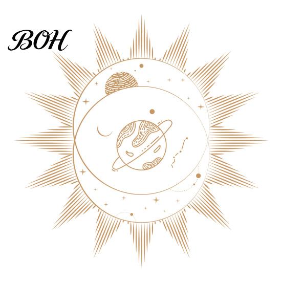 Decorative Wall Paper for Home Bohemian Sun & Moon Stickers, Retro Ethnic Waterproof PVC Decals, Artistic Easy to Apply Decals Art Decor, Peel