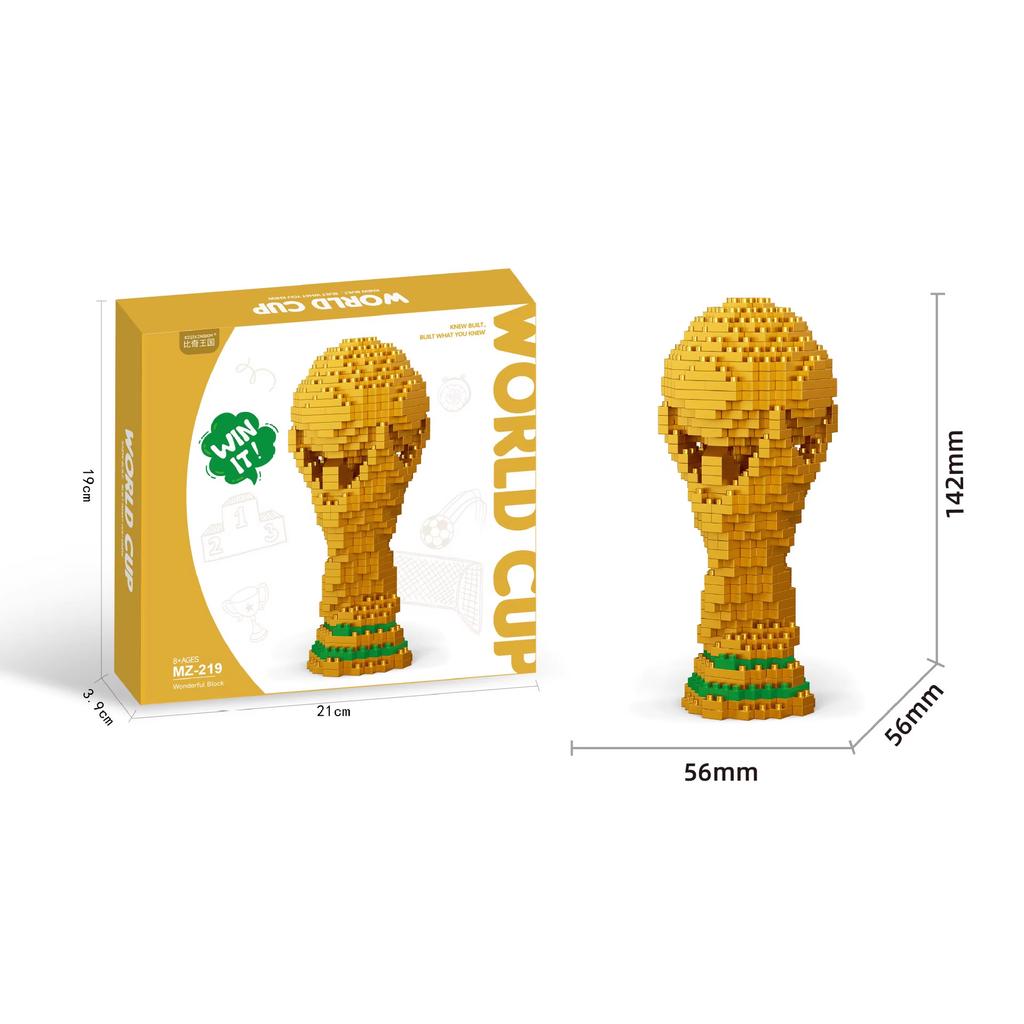 Building Blocks Soccer Ball Model, STEM Educational Toy, World Cup Gift for Kids and Adults, Collectible Set