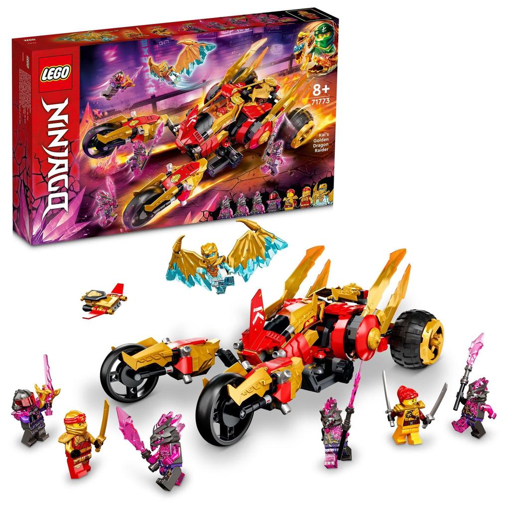 LEGO Ninjago Golden Dragon Raider 71773 Toy Block Present Vehicle Ninja Ninja Boys Ages 8 and Up Kai's