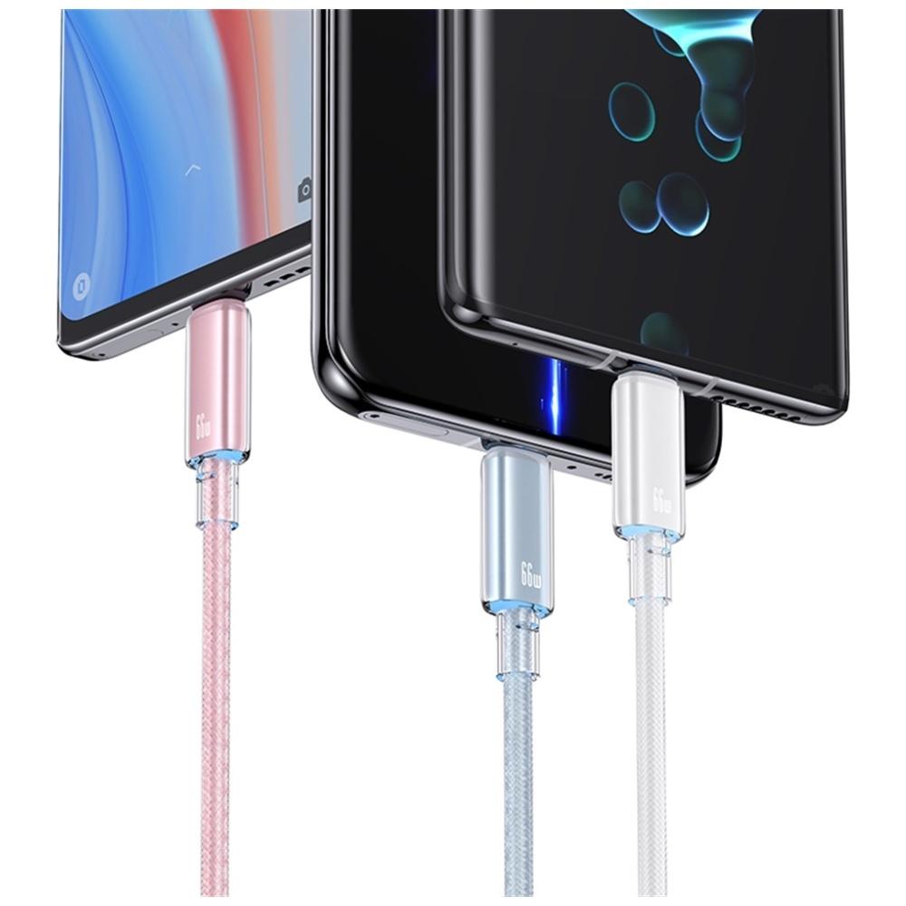 Kabel USAMS Cloud Series US-SJ658 6A     USB-A do USB-C 1,2m biały