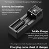 USB ЖК-дисплей Умное зарядное устройство для аккумуляторов 18650 Зарядное устройство для аккумуляторов 1 / 2 слота Двойное для 3,7 В Аккумулятор для 1,2 В NI-MH AA / AAABattery
