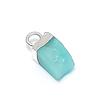 Aquamarine Rough Gemstone 925 Sterling Silver Jewelry Pendant 0.59"