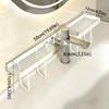 No-Drill Faucet Sink Shelf Large Capacity Faucet Drain Organizer  Mirror Front