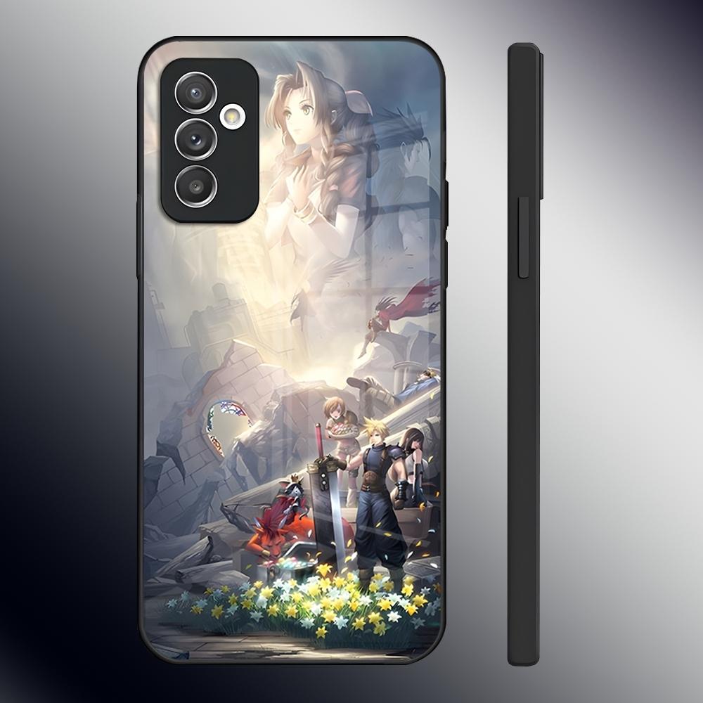 Чехол для телефона Final Fantasy для Samsung S24 Ultra S23 S22 S20 Fe S21 Plus A54 A34 A24 A53 A13 A16 Стеклянная задняя крышка