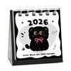 Мини настольный календарь на 2026 год Каваи Дельфин Медведь Кот Изображения Офисный декор со спиральным переплетом