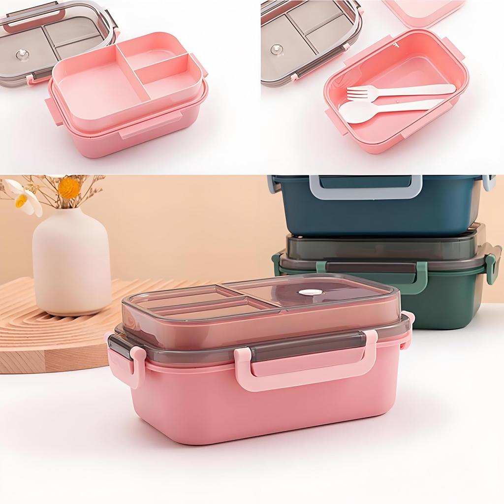 IOLOYU [Не содержащая БФА высококачественная смола] Ланч-бокс 1250 мл, 2-ярусный, большой вместимости, для микроволновой печи, подходит для мужчин и женщин, мальчиков и девочек, начальная школа