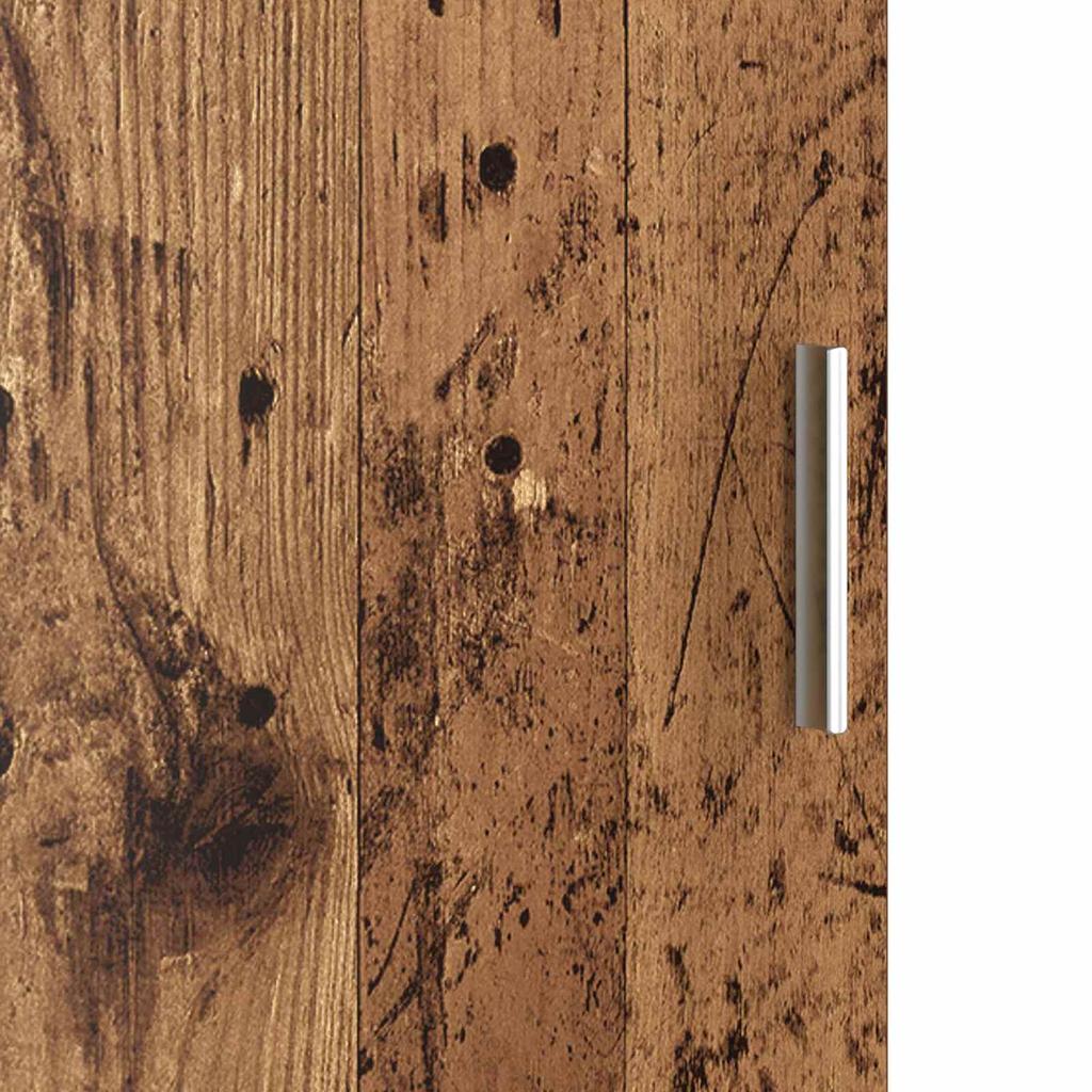 Wooden Desk Set (2 pcs) Reclaimed Wood Look