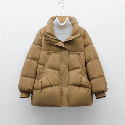 Feather 90 белый утиный пух новый национальный стандарт женский простой однотонный короткий пуховик женское пальто