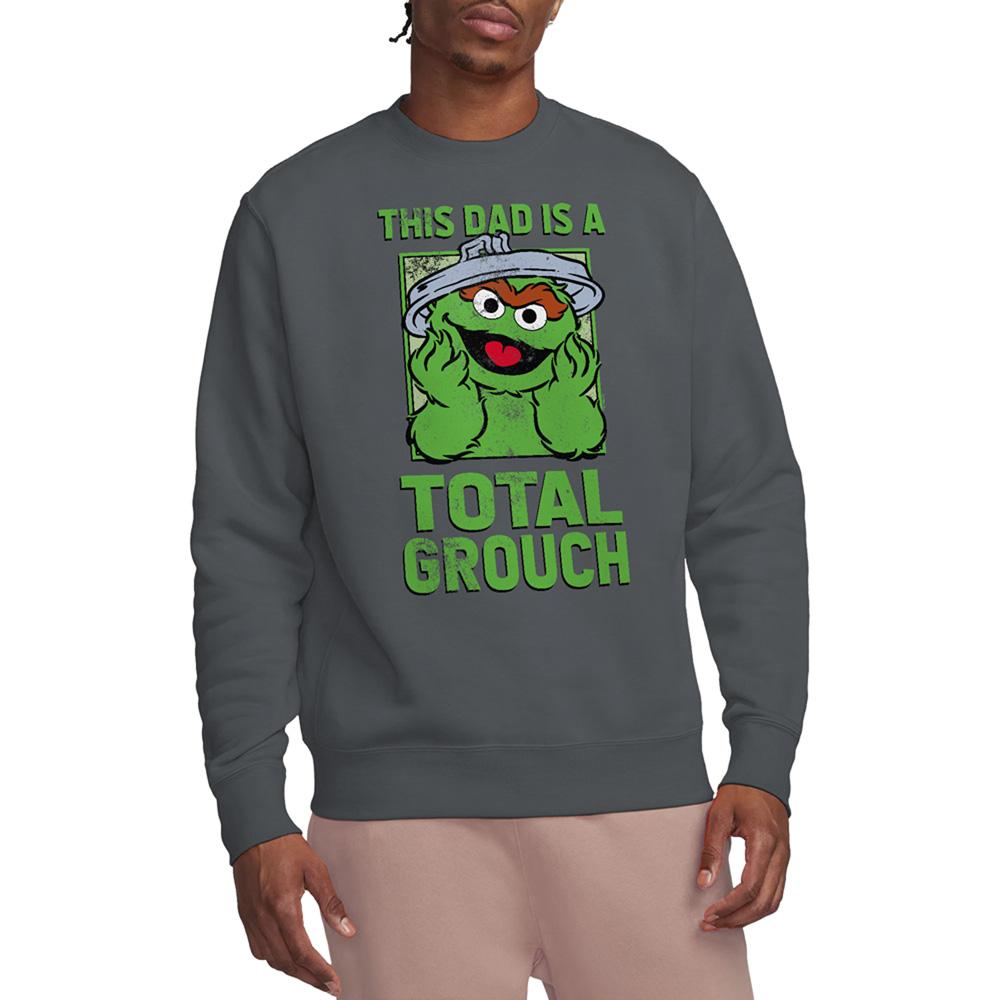 Sesame Street Unisex Adult This Dad Is A Total Oscar The Grouch Sweatshirt