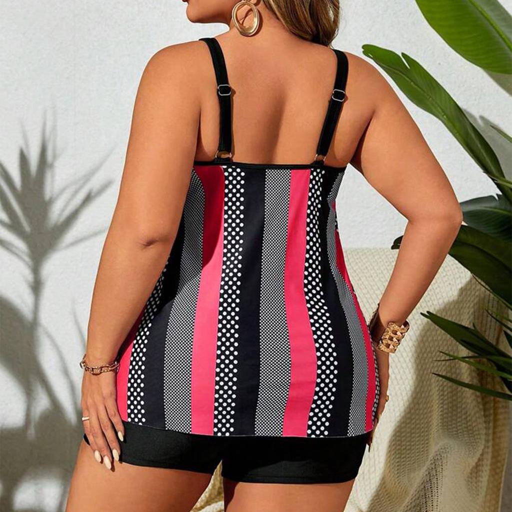 Женский бикини-комплект из двух частей, купальник больших размеров с раздельными чашечками