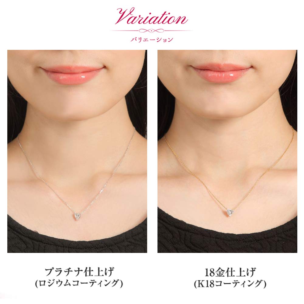 PLUSTER Ожерелье Подарочная коробка Набор Сердце Стерлинговое Серебро 925 Длина Регулируется до Один Золотой Кубический Цирконий Стразы Популярный Подарок На День Рождения Для Женщин