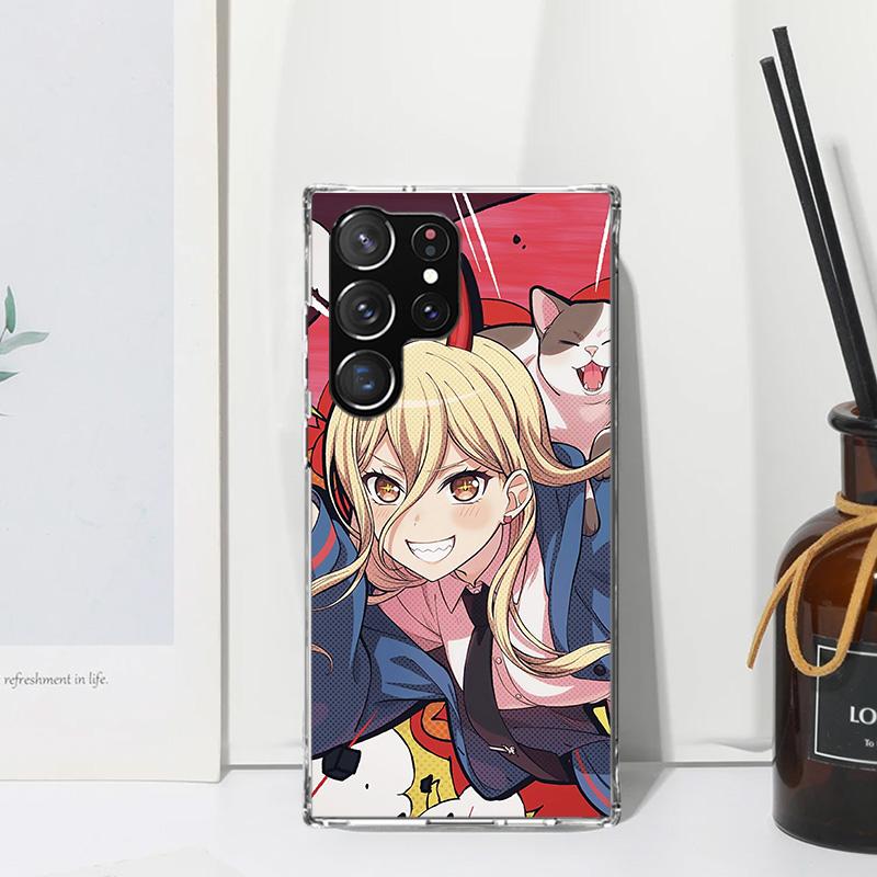 Чехол для телефона 'Сила Человека-бензопилы' C-Chainsaw Man для Samsung Galaxy S26 S25 Edge S24 FE S23 S22 Ultra S21 Plus S20 + Художественные Fundas Задняя крышка Galax