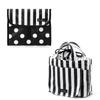 ЦВЕТНОЙ КОНФЕТНЫЙ СТИЛЬ Сумочка для подгузников Сумочка для подгузников Тоут Набор Широкая полоска (Тип сцепления) & (Тип шнурка) 2, (черный) B8001900-BTR