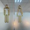 Door Sign for Hotel,Office,Home Creative Restroom Sign Toilet Symbol WC Plaque Bathroom Signage