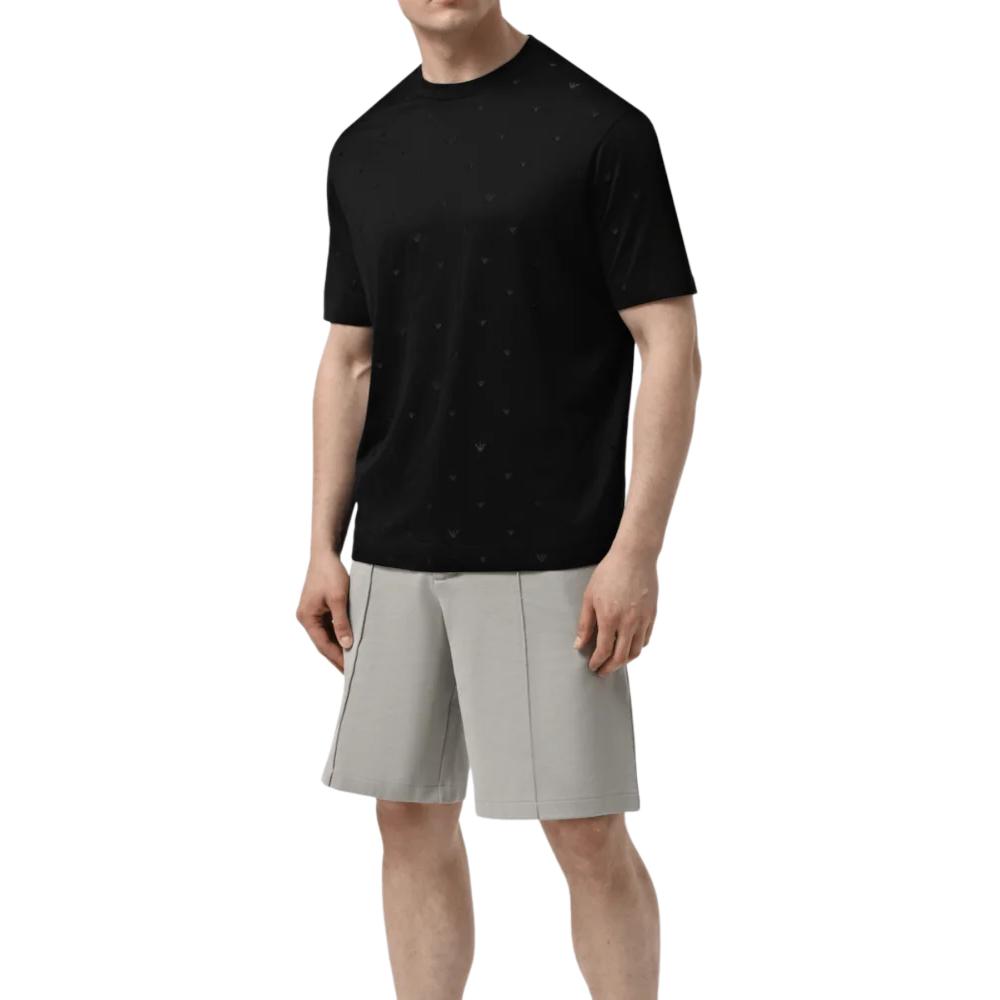 EMPORIO ARMANI T-Shirts Men's Black Crew Neck Moderate Other EM001400-AF10017-UC001