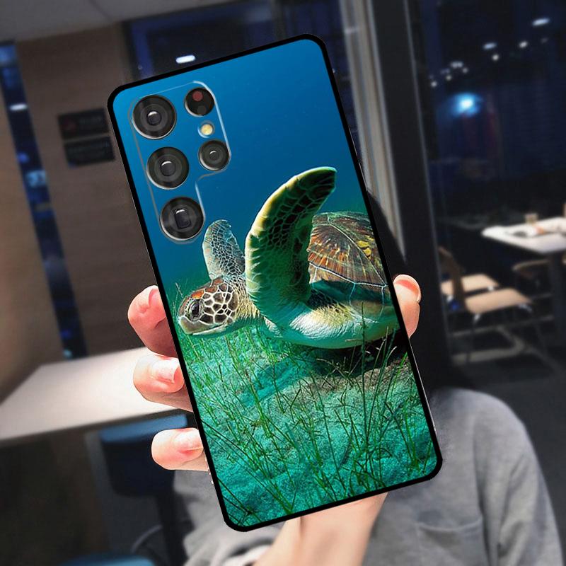 Милый мультяшный чехол с черепашками для Samsung Galaxy S22 S21 S23 Ultra S8 S9 S10 Note 10 Plus Note20 Ultra S20 FE