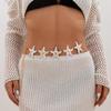 Retro Charm Gold Color Flowers Imitation Pearl Starfish Waist Chain for Women Bohemia Beach Sexy Bikini Body Chain Jewelry Gift