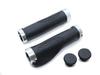 Beatus Ergonomic Handlebar Grips for Mountain Bikes, Left and Right Set, Rubber Grips, Type A (Silver)
