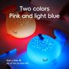 Silicone Whale Night Light for Kids - USB Rechargeable, 7 Color Changing Dimmable Bedside Lamp, Touch Control Squishy Animal Lamp for Nursery