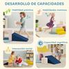 Foam Blocks for Children, Set of 8, Washable Velvet Covers, Multicolor