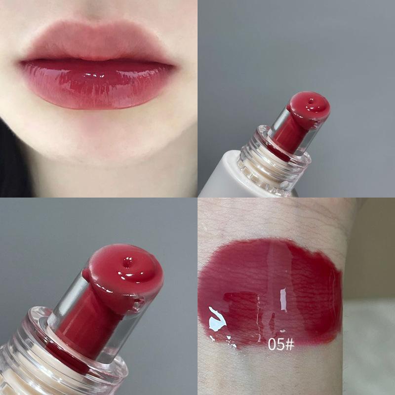 Crystal Frozen Mirror Lip Glaze, Water-gloss Mirror Pouty Lips, Moisturizing, Long-lasting, Whitening Lipstick, Tender Lip Gloss