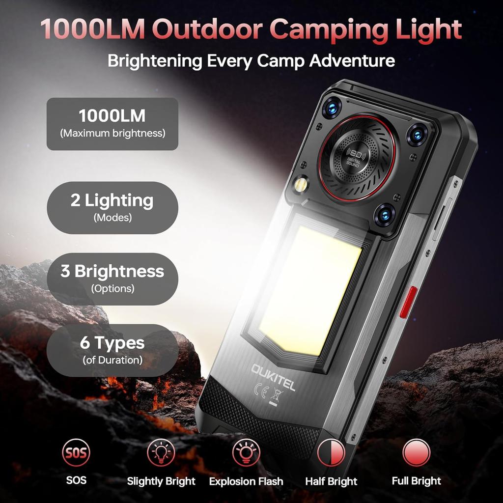 Oukitel WP56 5G Смартфон 32 ГБ + 256 ГБ 16000 мАч 6,8-дюймовый Дисплей 108 МП Android 15 Смартфон