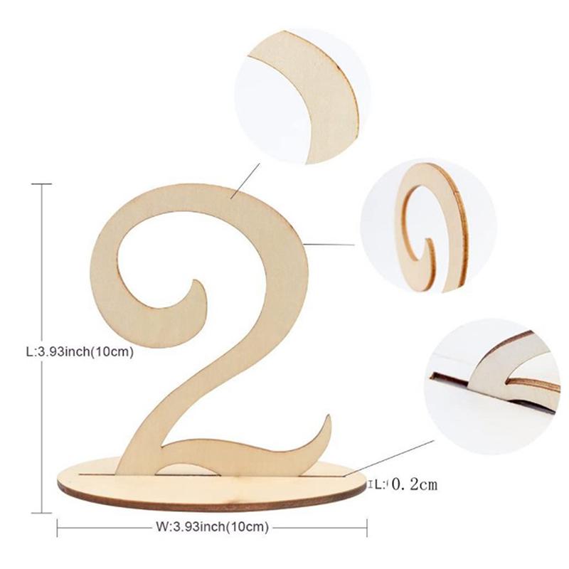 10шт 1-10/11-20 набор номеров деревянных столов с базой для дня рождения, свадьбы