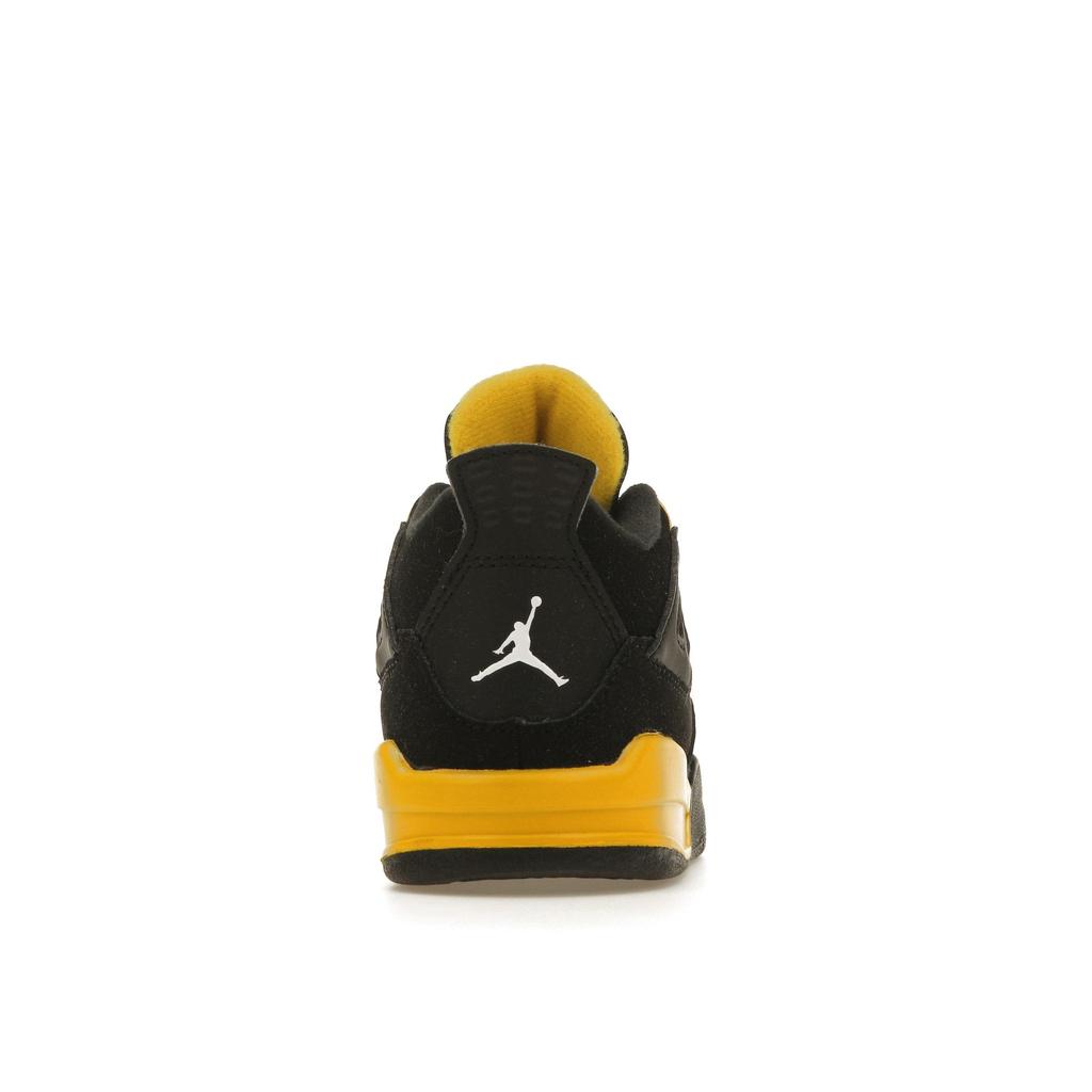 Детские кроссовки Air Jordan 4 Retro TD Thunder 2023 Black Tour-Yellow BQ7670-017