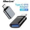 HdoorLink Адаптер OTG типа C к USB C 3,0 USB-C «папа» к USB-мама, кабель-конвертер для флэш-накопителя, телефона, мыши, разъем OTG