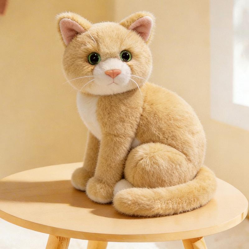 26 см Мультяшная Плюшевая Кукла Кошка Разноцветная Серая Оранжевая Кошка-Корова Сиамская Кошка Полосатая Кошка Животное Мягкая Игрушка Домашний Декор Подарок Для Детей