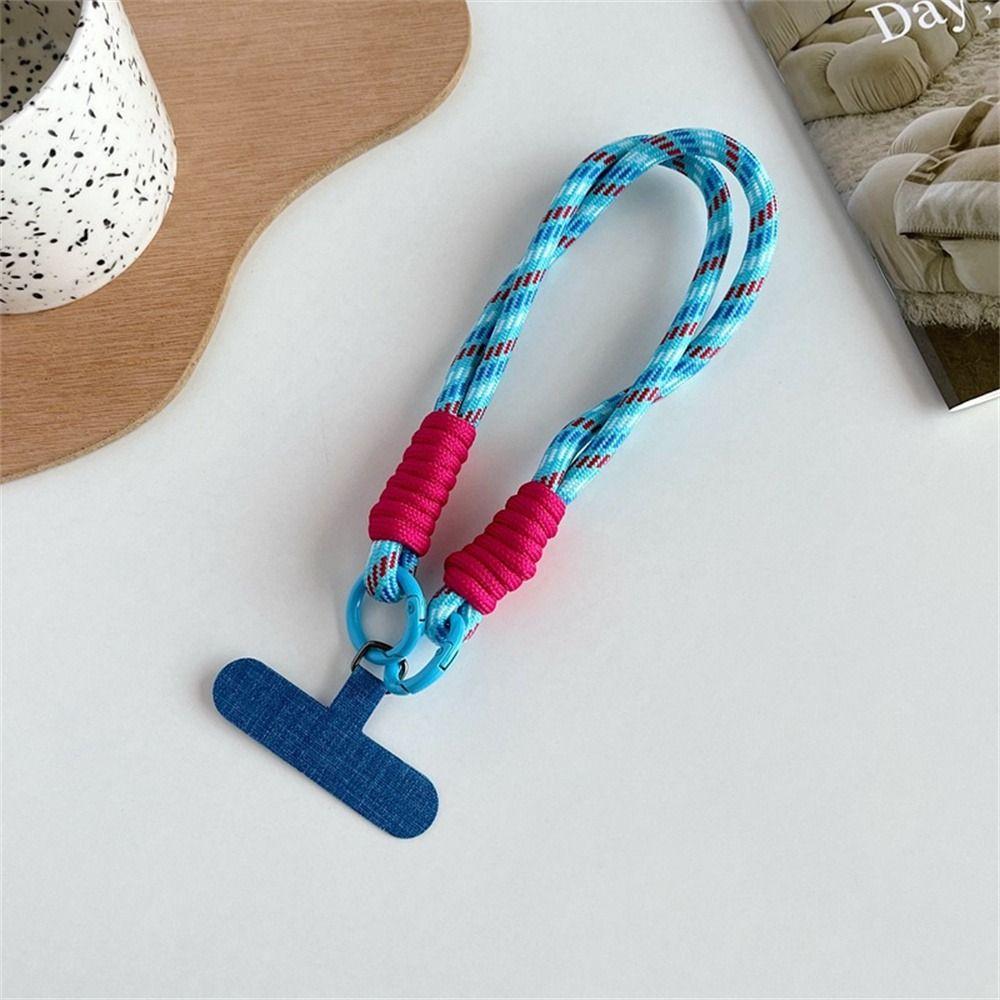 with Patch Mobile Phone Lanyard Braided Phone Hanging Chain Phone Wrist Strap Mobile Case