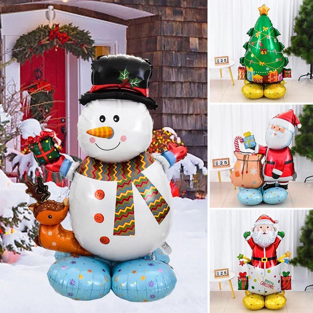 Рождественская елка, украшение для рождественской вечеринки, снеговик, украшение для дома, Новый год, Рождество, стоячий воздушный шар