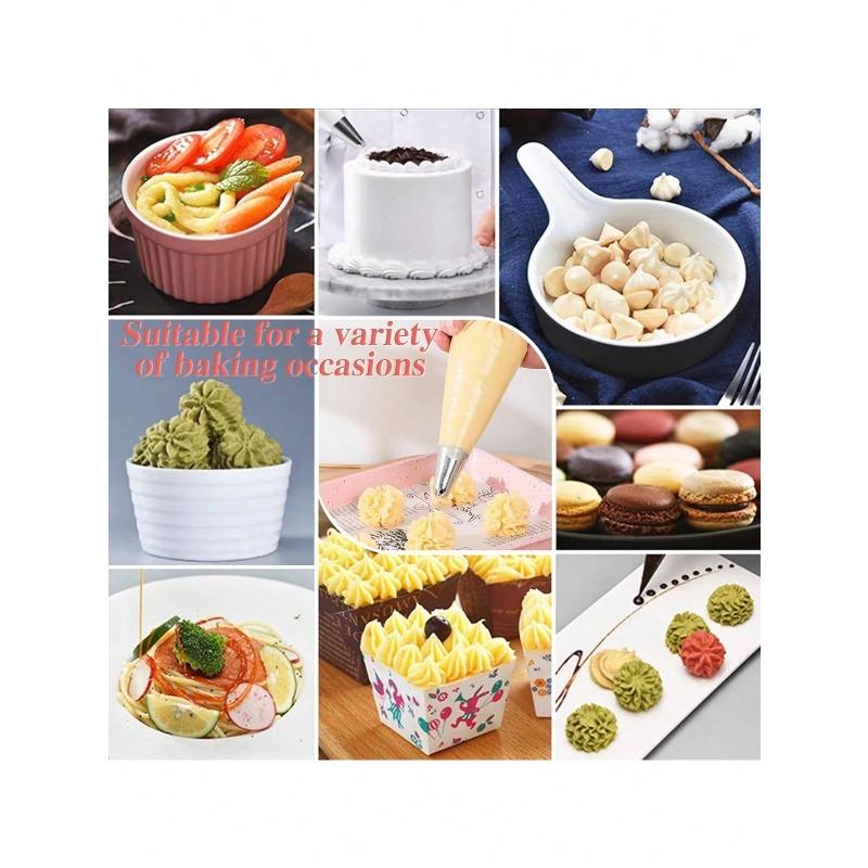 Piping Bags, 100 PCS Clear Disposable Icing Bags, Thickened Non-Slip And Anti-Burst Pastry Bags For Baking And Decorating Desserts Cakes Cookie