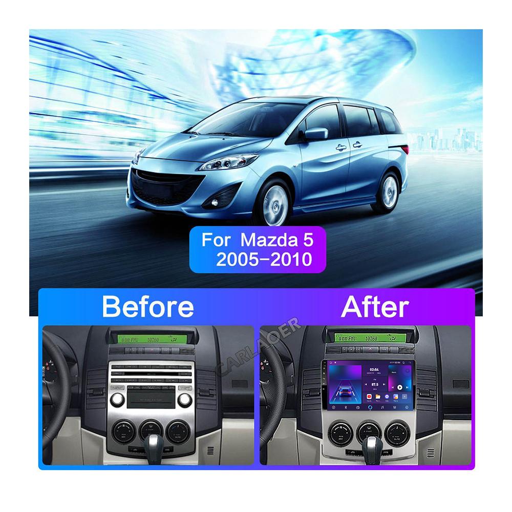 Android Carplay автомобильное радио для Mazda 5 2005-2010 мультимедийный проигрыватель головное устройство стерео GPS навигация BT WIFI 4+64 ГБ