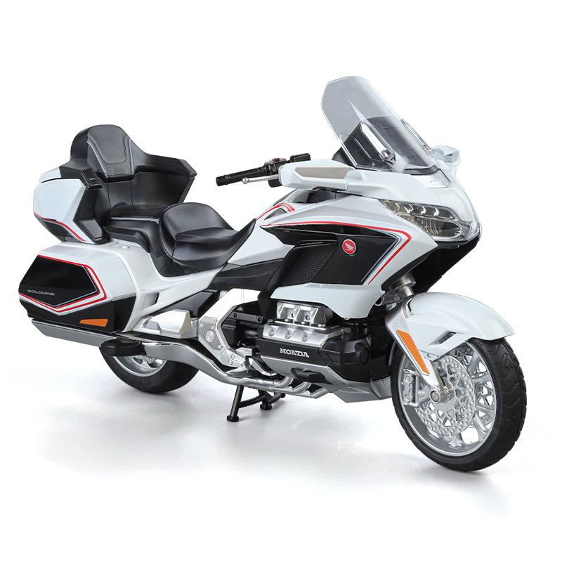 1/11 Honda Gold Wing GL800 2021 Литой из сплава Модель мотоцикла Коллекция транспортных средств Звук и свет Внедорожник Автоцикл Игрушки Автомобиль