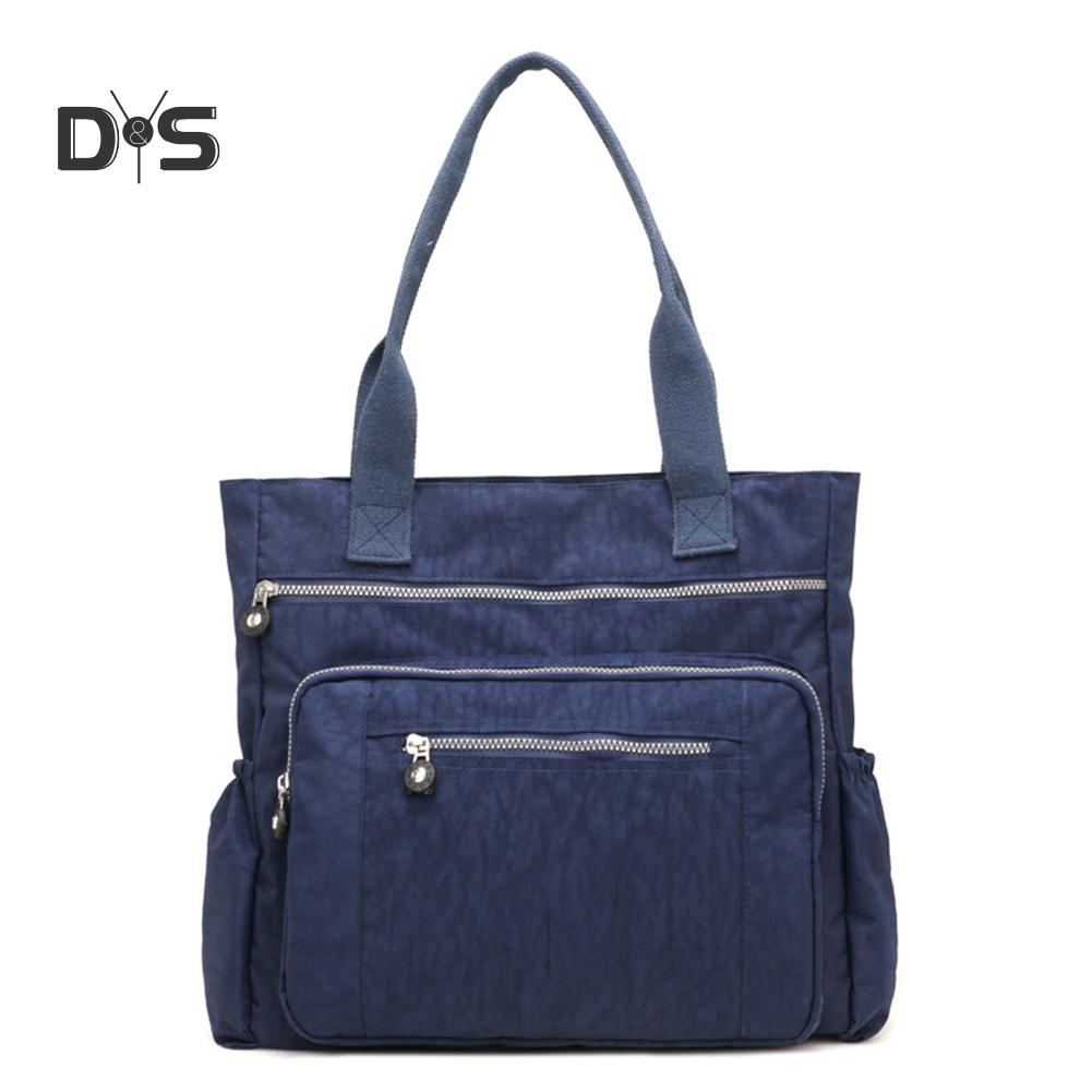 Женская объемная сумка из нейлона