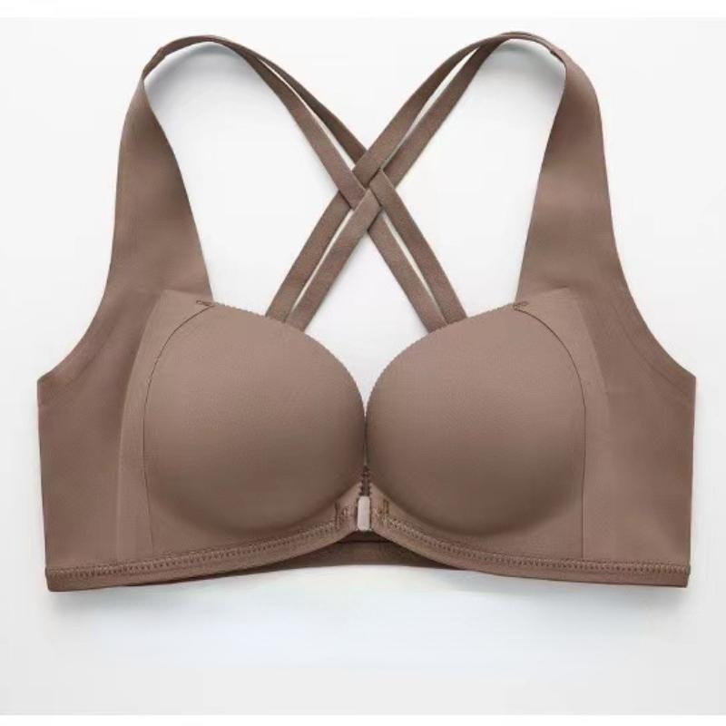 Красивый бюстгальтер с пряжкой сзади и спереди, сексуальное женское нижнее белье, бесшовный дышащий бюстгальтер без стального кольца