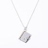 Titanium Steel Couple Book Necklace Handmade Couple Text Locket  Jewelry Accessories