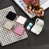 New Fashion Contact Lens Box ABS Plastic Square Mirror Lens Case Travel Container Holder Storage Soaking Box Case