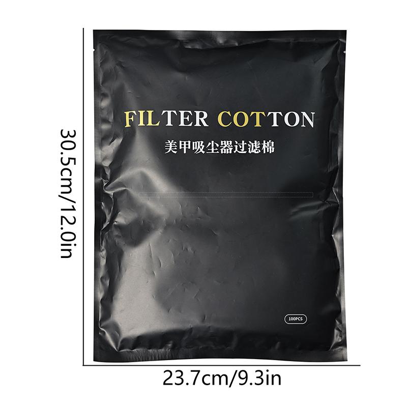 100 шт. Фильтровальная бумага для пылесоса для ногтей, пылезащитная, сменная фильтровальная бумага для пылесоса для ногтей, аксессуар для маникюрной машины