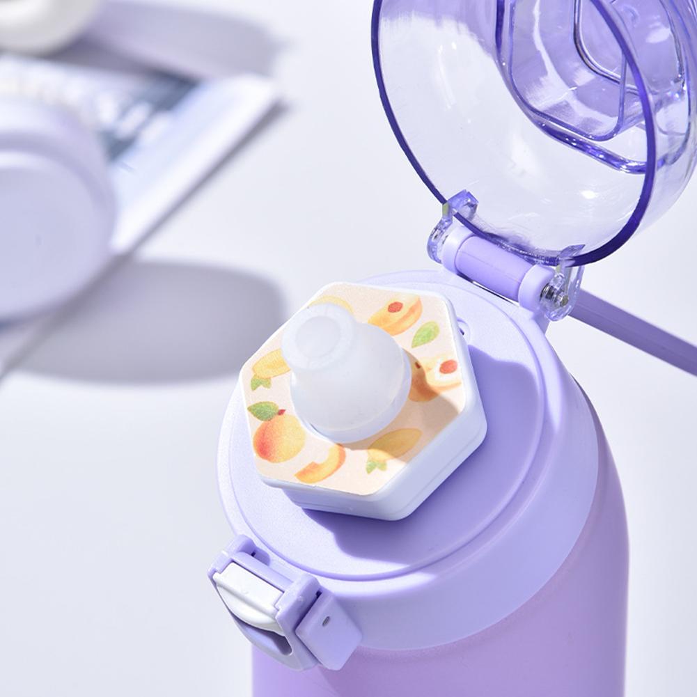 650 мл Бутылка для воды с 7 шт. капсулами случайного вкуса, Портативная, Прозрачная, с трубочкой, Непротекаемая, Подходит для занятий спортом на открытом воздухе