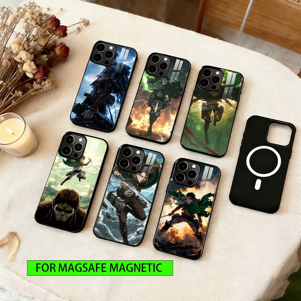 Чехол для телефона Леви Аккерман Для iPhone17,16,15,14,13,12,11 Plus,Pro Магнитный Для Magsafe Беспроводная зарядка