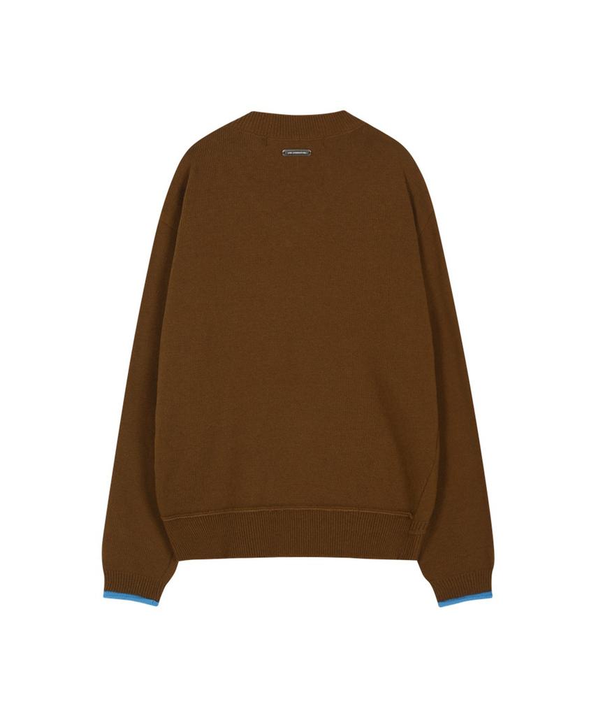 ADSB ANDERSSON BELL Unisex Layered V-Neck Sweater (Brown)